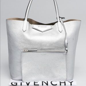 GIVENCHY
Silver Leather Antigona Large Tote Bag